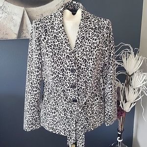 Cato Cheetah Print Classic Blazer